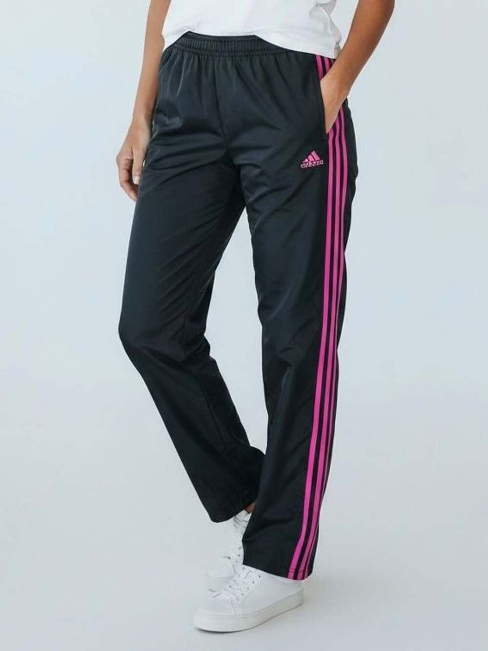 Vintage 2011 Women’s Adidas Black & Hot Pink Windbreaker Track Pants Size M